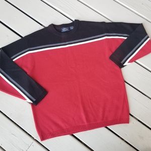 Lg Mens red/black/white Sonoma sweater
